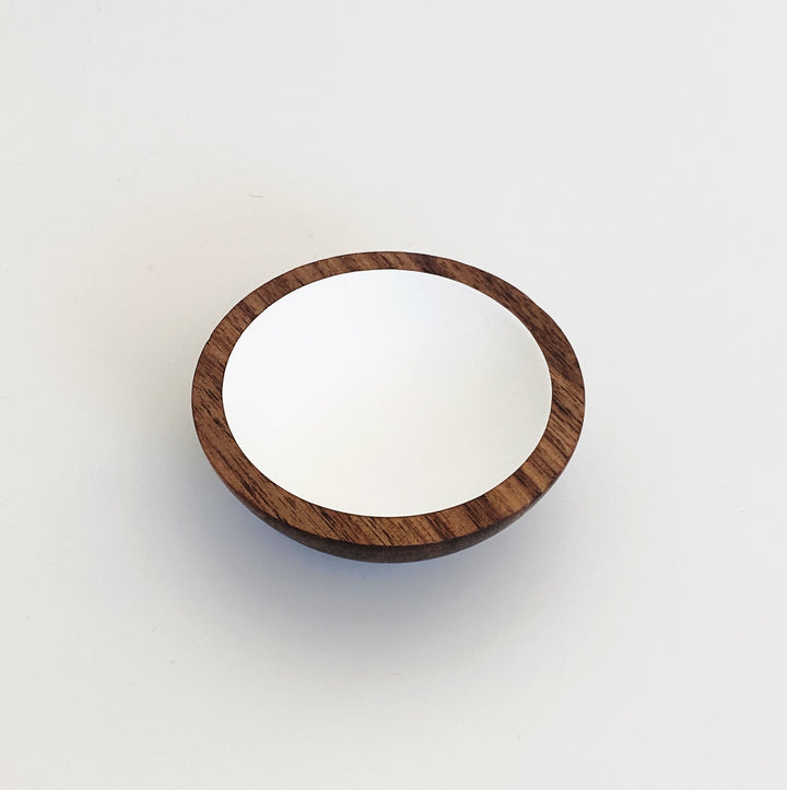Wood White Center Round "Bowl" Cabinet Drawer Knobs - Purdy Hardware - Knobs
