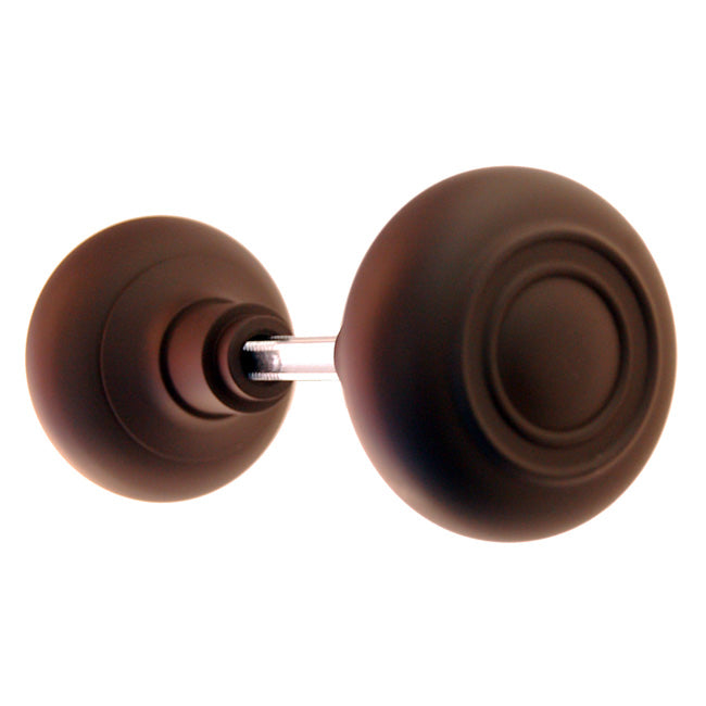 Oil Rubbed Bronze Round Wrought Brass Door Knobs - Purdy Hardware - 