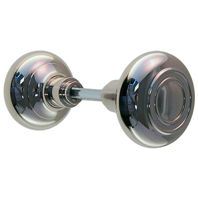 Polished Nickel Round Wrought Brass Door Knobs - Purdy Hardware - 