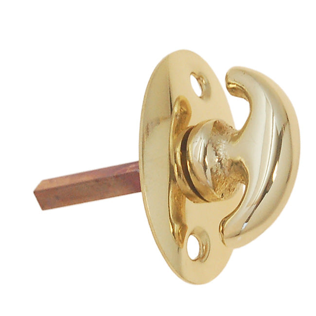 Solid Polished Brass Thumbturn | Brass Door Accessories - Purdy Hardware - Hooks