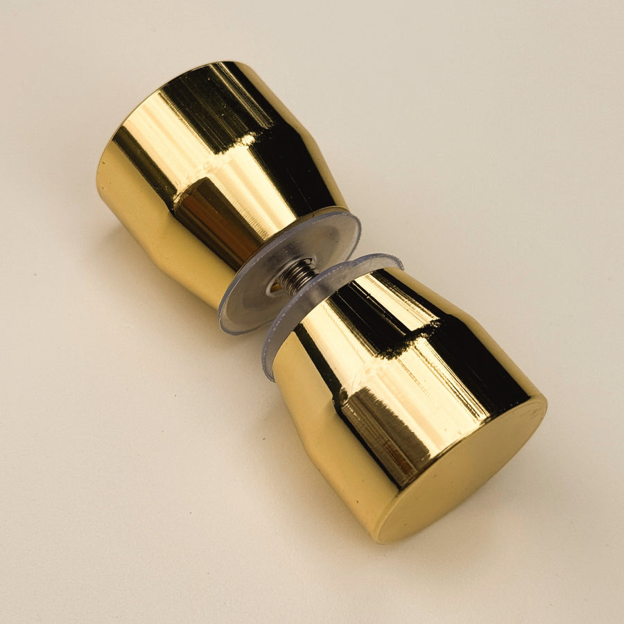Glass Door Single Hole Knob Gold Finished Cabinet Knob - Purdy Hardware - 