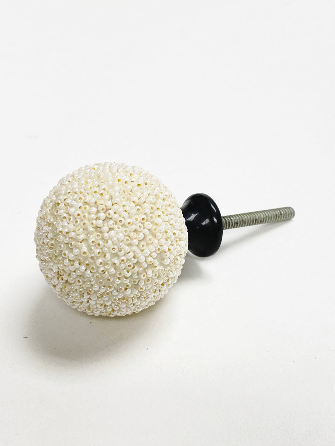 Off-White Beads Cabinet Drawer Knob - Purdy Hardware - 