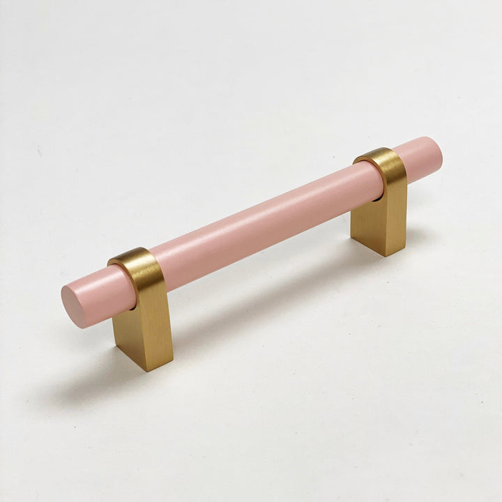 Pink Wooden and Champagne Bronze Cabinet Drawer Modern Hardware - Purdy Hardware - 