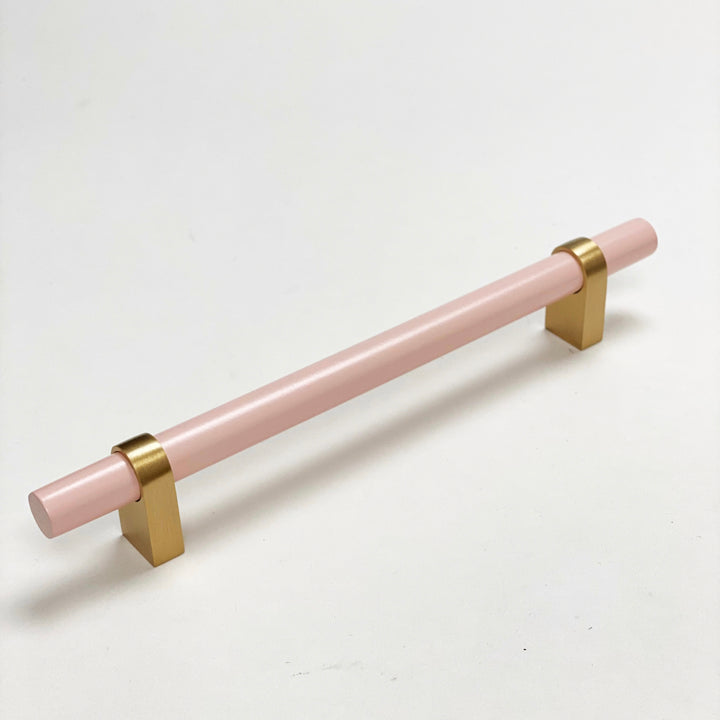 Pink Wooden and Champagne Bronze Cabinet Drawer Modern Hardware - Purdy Hardware - 