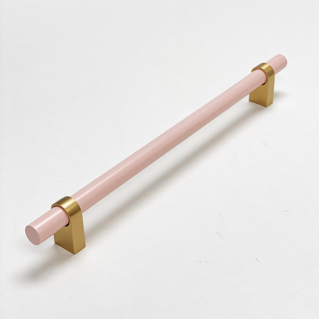 Pink Wooden and Champagne Bronze Cabinet Drawer Modern Hardware - Purdy Hardware - 