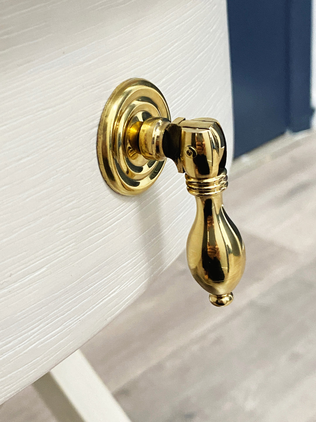 Solid Polished Brass Drop Pull Cabinet Hardware, Drawer Furniture - Purdy Hardware - Knbos