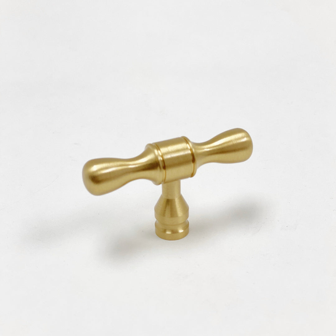 Satin Brass "Petu" Knob & Pulls Cabinet Hardware - Purdy Hardware - 