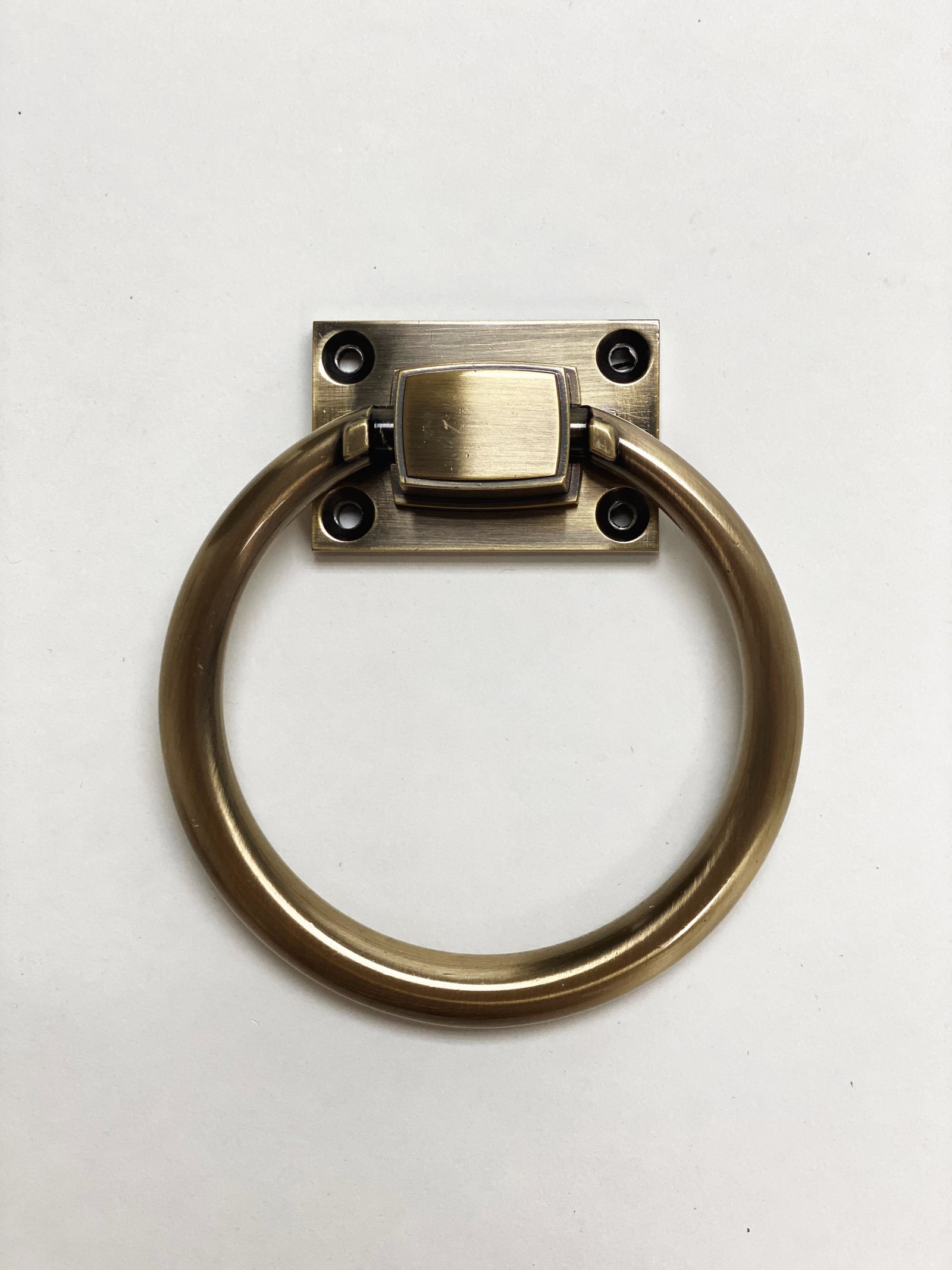 Antique Brass Ring Pull "XL" Cabinet Hardware Pulls - Purdy Hardware - 