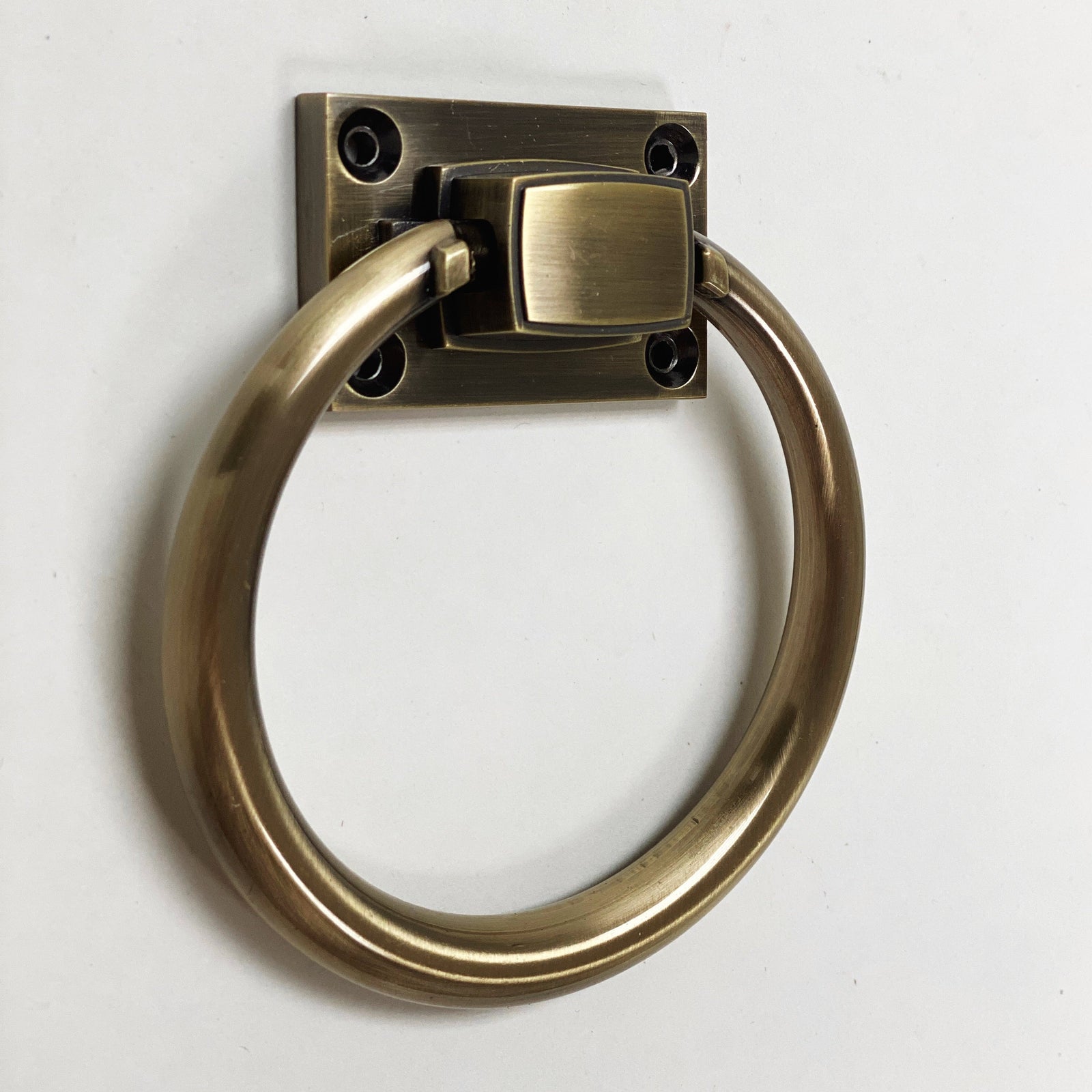 Antique Brass Ring Pull "XL" Cabinet Hardware Pulls - Purdy Hardware - 