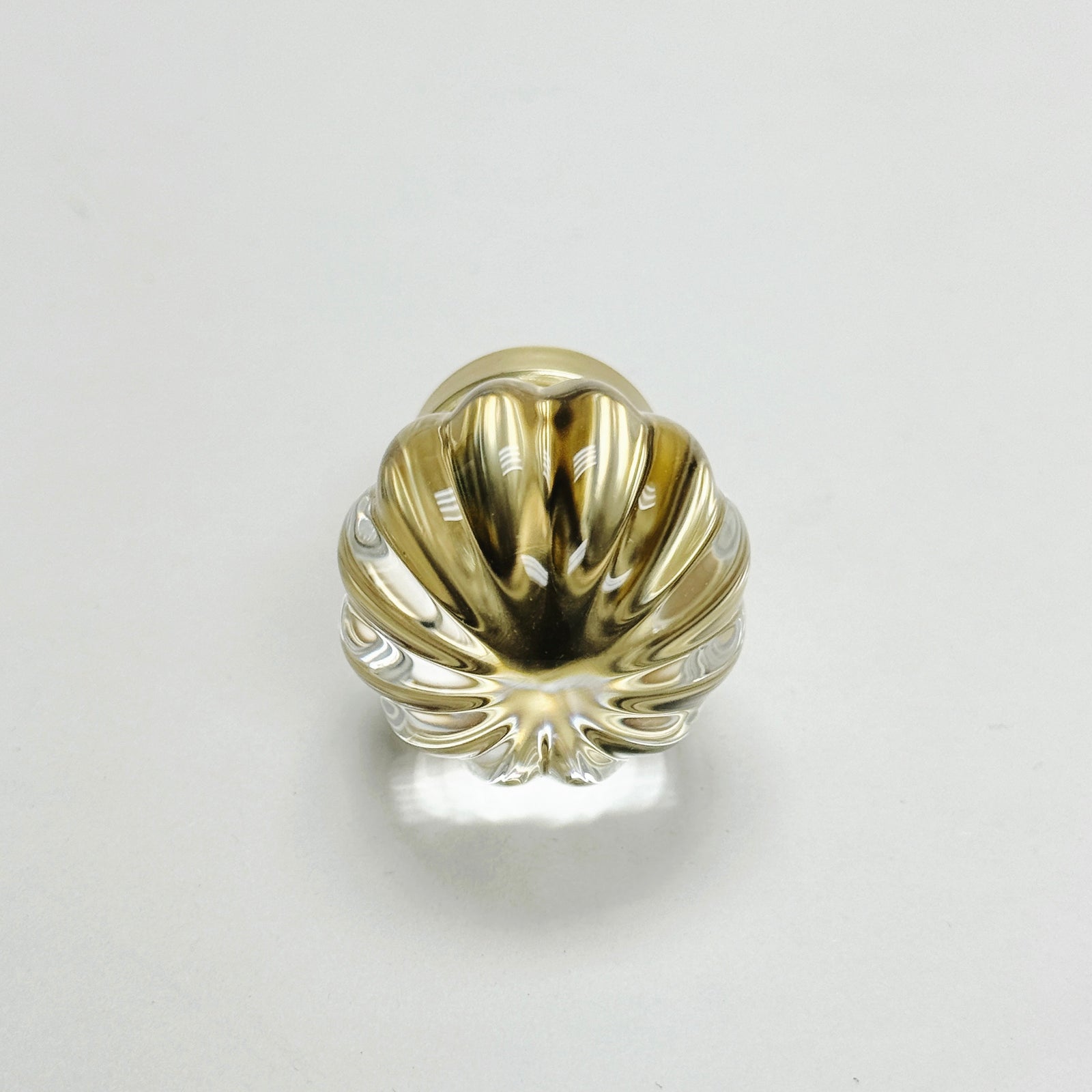 Ball Flutter Brass & Glass Cabinet Knob - Purdy Hardware - 