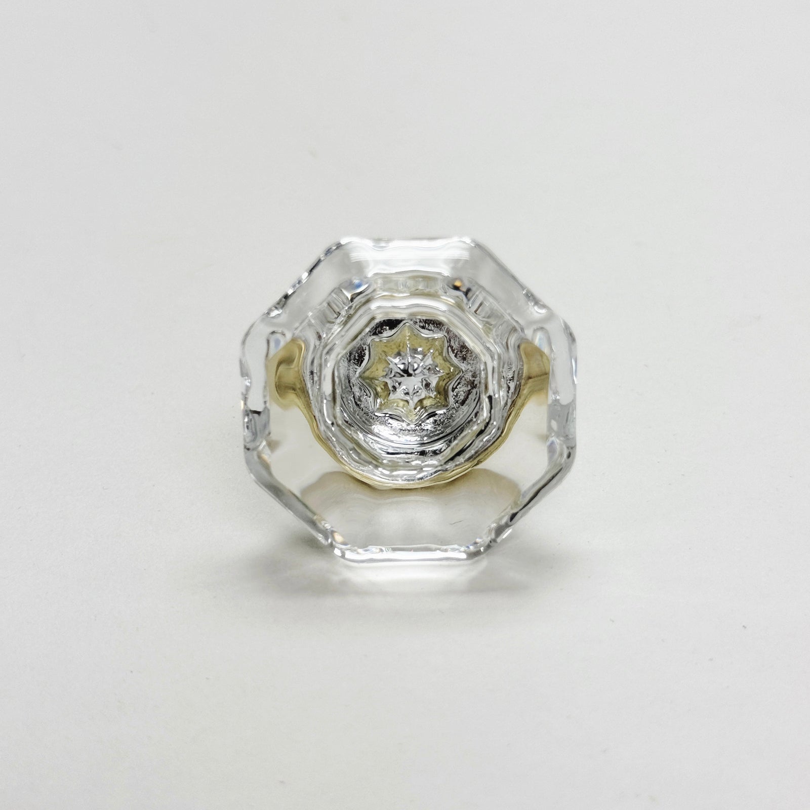 Diamond Brass & Glass Cabinet Knob - Purdy Hardware - 