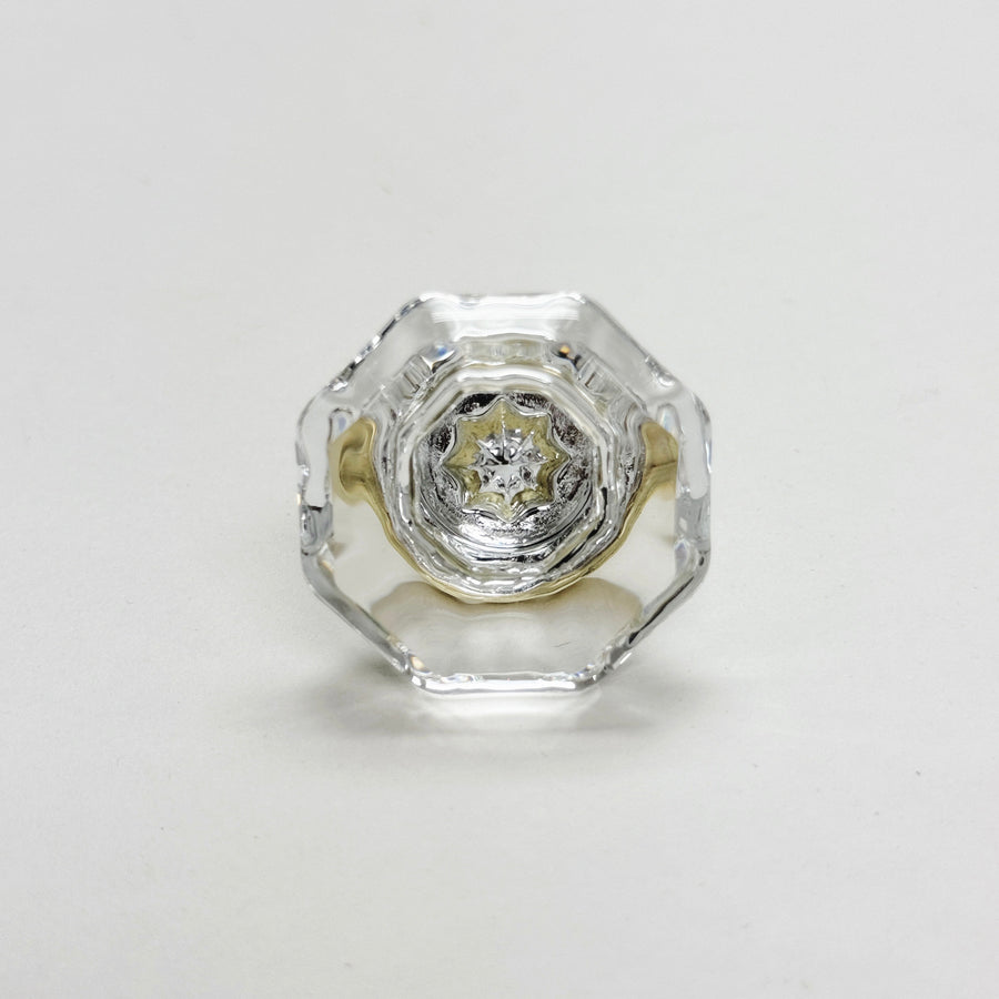 Diamond Brass & Glass Cabinet Knob - Purdy Hardware - 