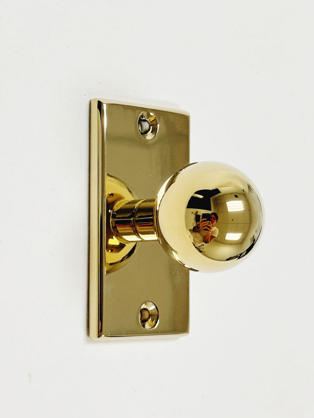 Polished Brass Backplate Cabinet Knob "Gracy" Cabinet Hardware, - Purdy Hardware - Knbos