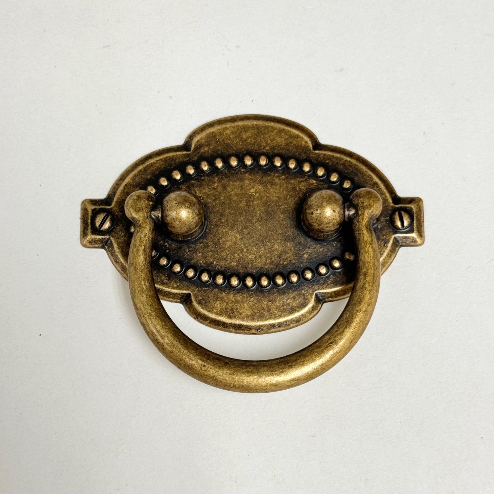 Antique Brass "Bernard" Bail Pull Cabinet Drawer Pull - Purdy Hardware - Cabinet Hardware