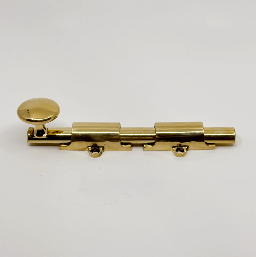 Polished Brass Transitional Surface Bolt Solid Brass for French Door & Doors