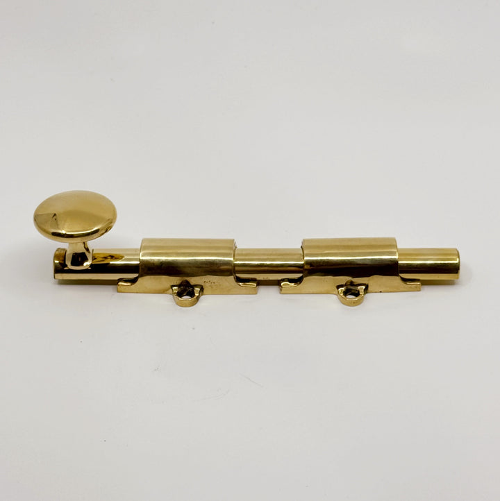 Polished Brass Transitional Surface Bolt Solid Brass for French Door & Doors