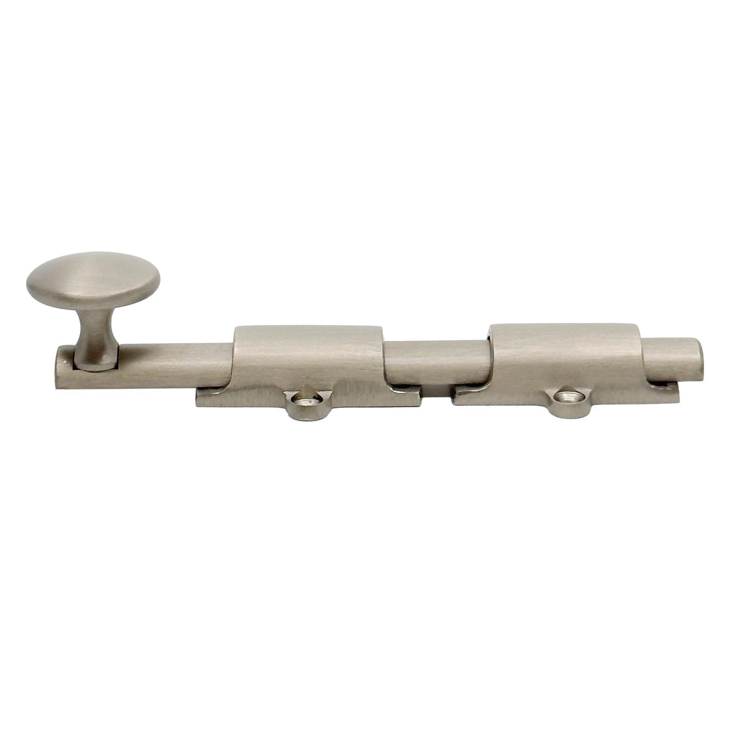Brushed Nickel Transitional Surface Bolt for French Door & Doors
