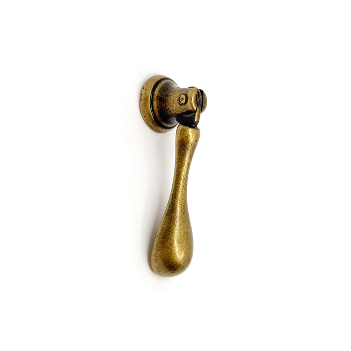Regency Antique Brass Teardrop Drawer Pull