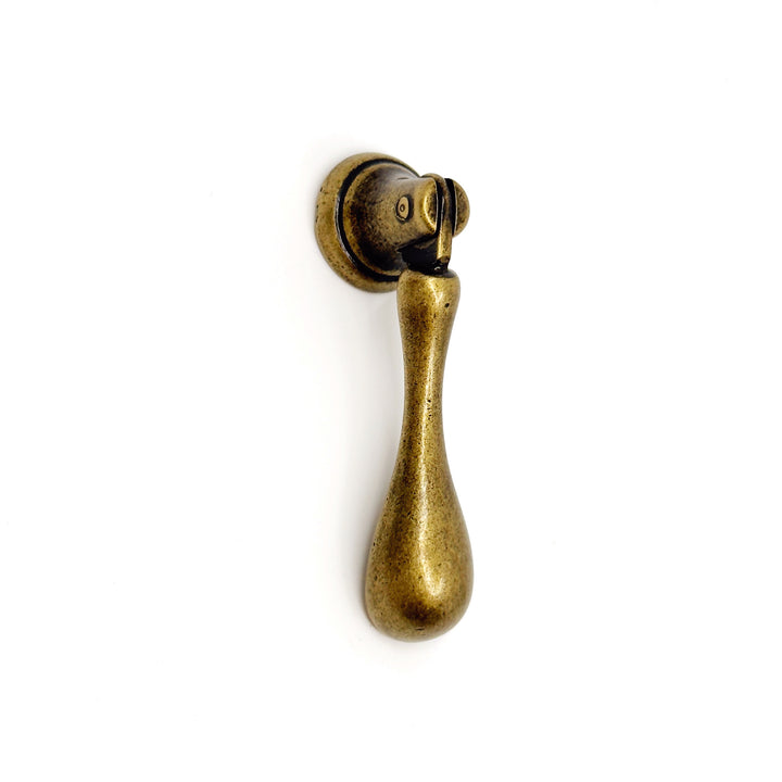 Regency Antique Brass Teardrop Drawer Pull