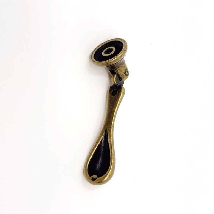 Regency Antique Brass Teardrop Drawer Pull