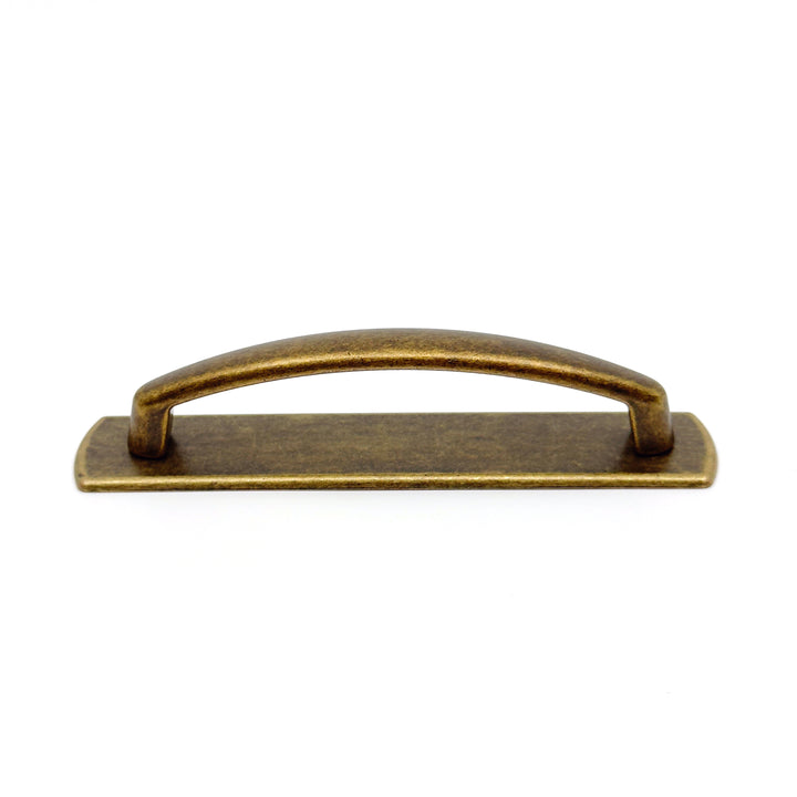 Antique Brass "Florence" Drawer Pull with Backplate