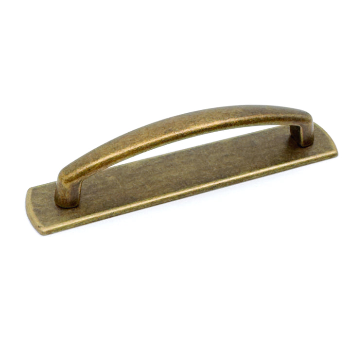 Antique Brass "Florence" Drawer Pull with Backplate