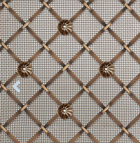 Wire Mesh Screen Antique Brass Finish Creative Grille Mesh
