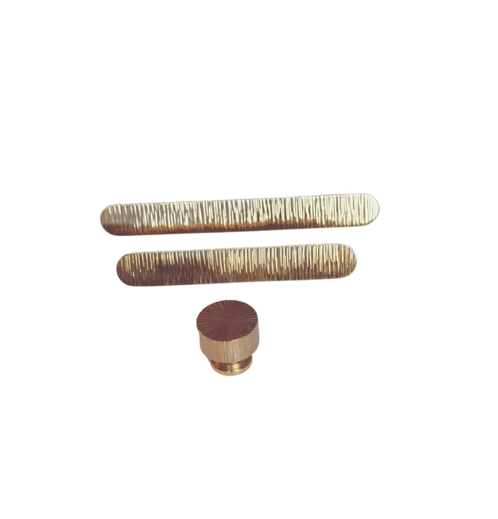 T Bars Vertical Lines Solid Brass Knobs and Handles