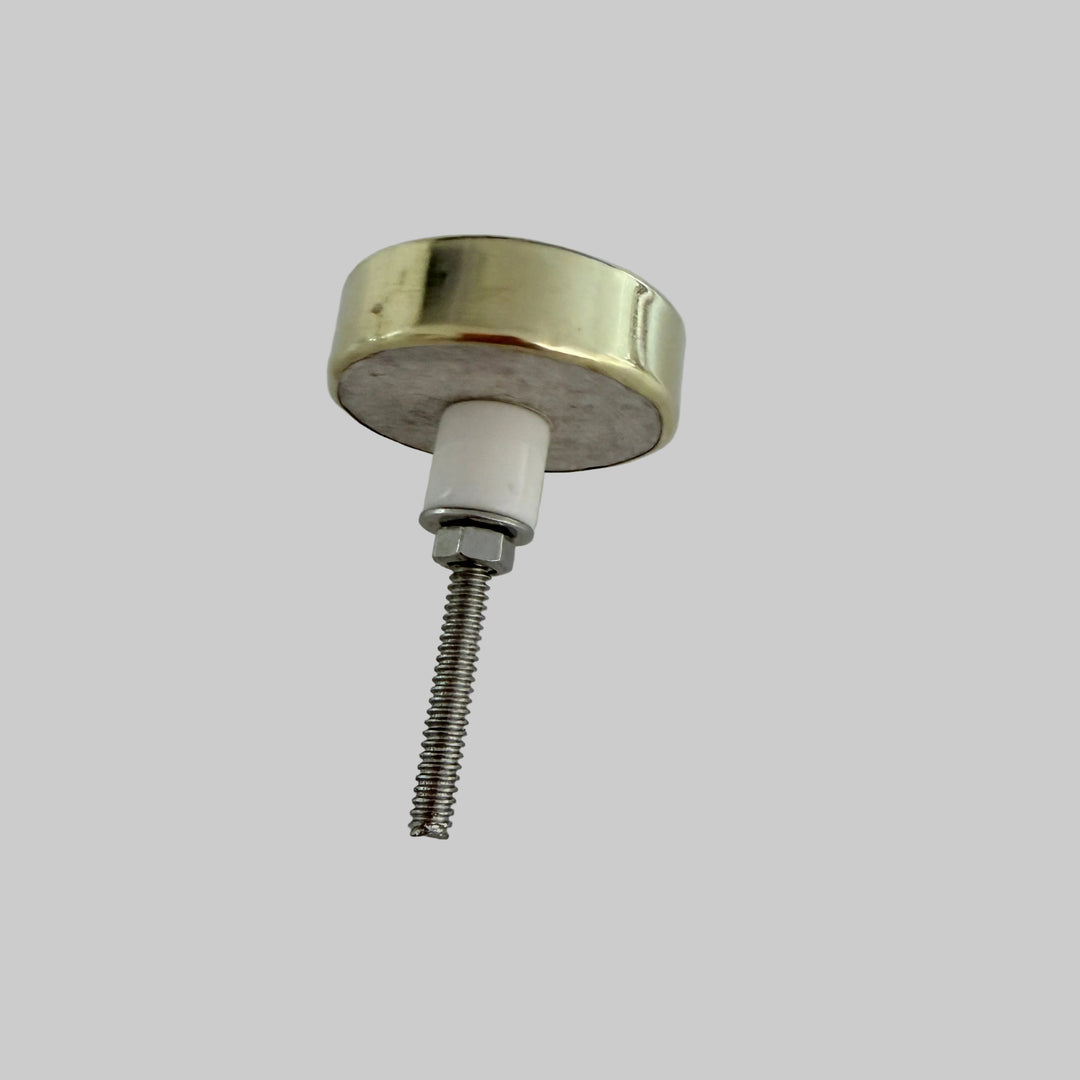 Round Brass and Marble "Jaipur" Cabinet Knob