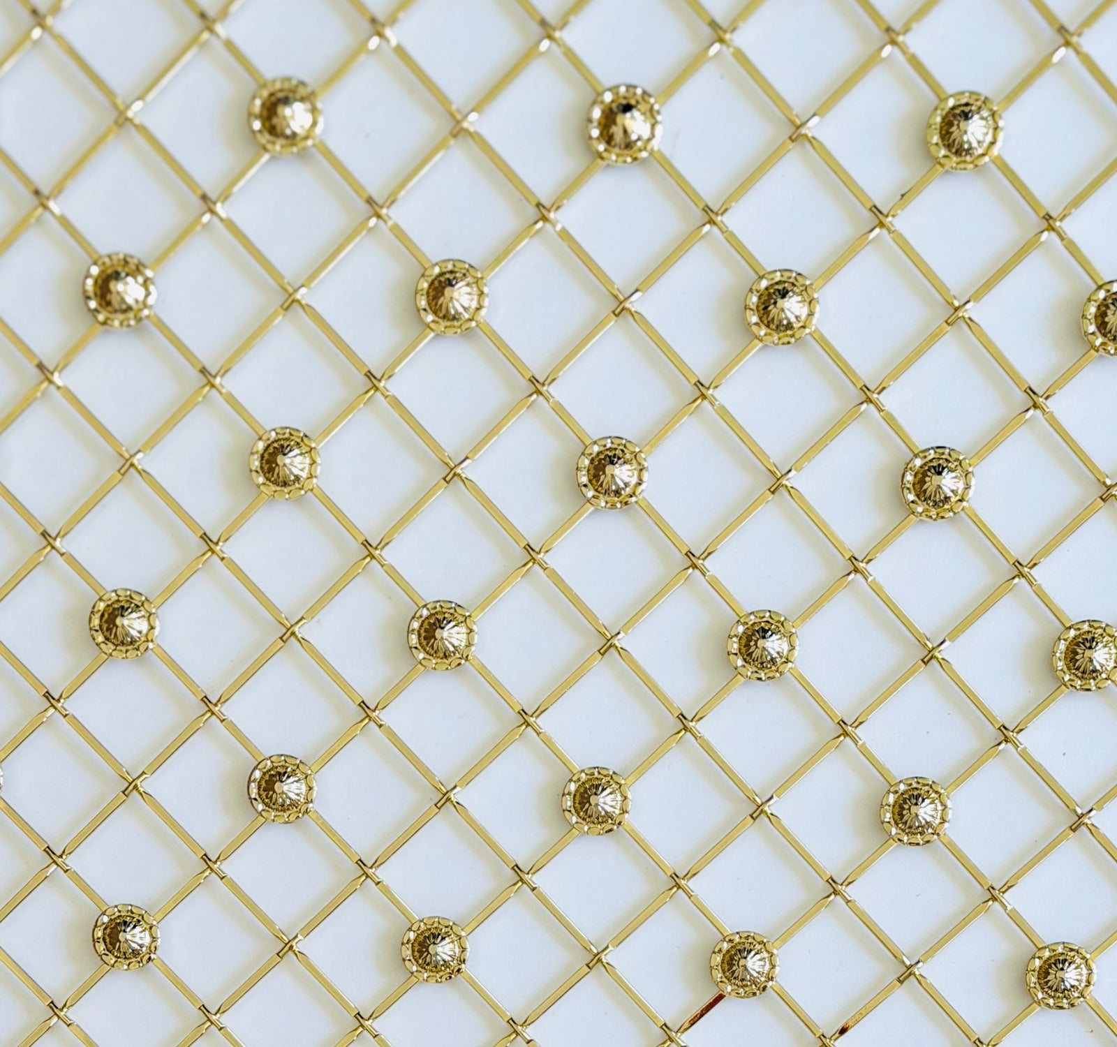 Wire Mesh Bright Brass Plated "Vicky" Creative Grille Mesh - Purdy Hardware - Wire Mesh
