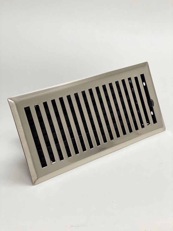 Decorative Brushed Nickel "Lineal" Metal Register - Purdy Hardware - Registers