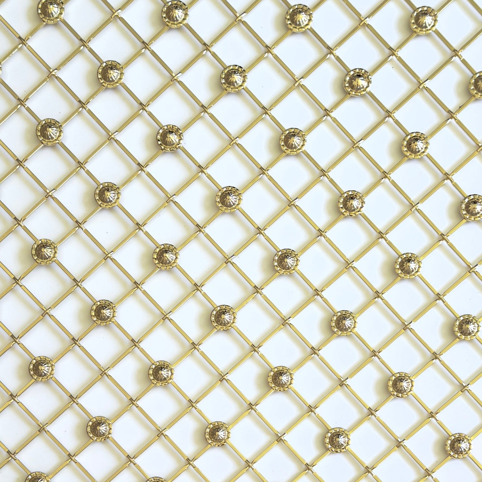 Wire Mesh Bright Brass Plated "Vicky" Creative Grille Mesh - Purdy Hardware - Wire Mesh