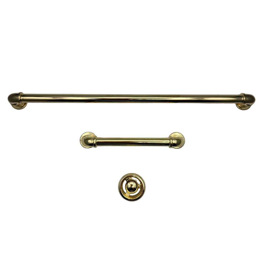 Brass "Eklektikos" Pipe  Cabinet Knob & Drawer Pull