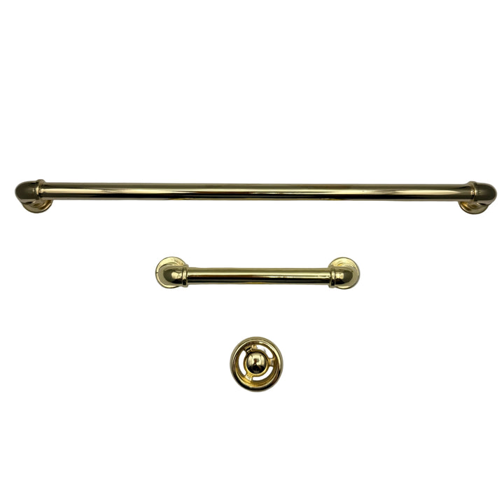 Brass "Eklektikos" Pipe  Cabinet Knob & Drawer Pull