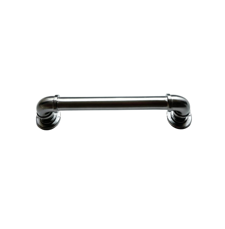 Brushed Nickel "Eklektikos" Pipe  Cabinet Knob & Drawer Pull