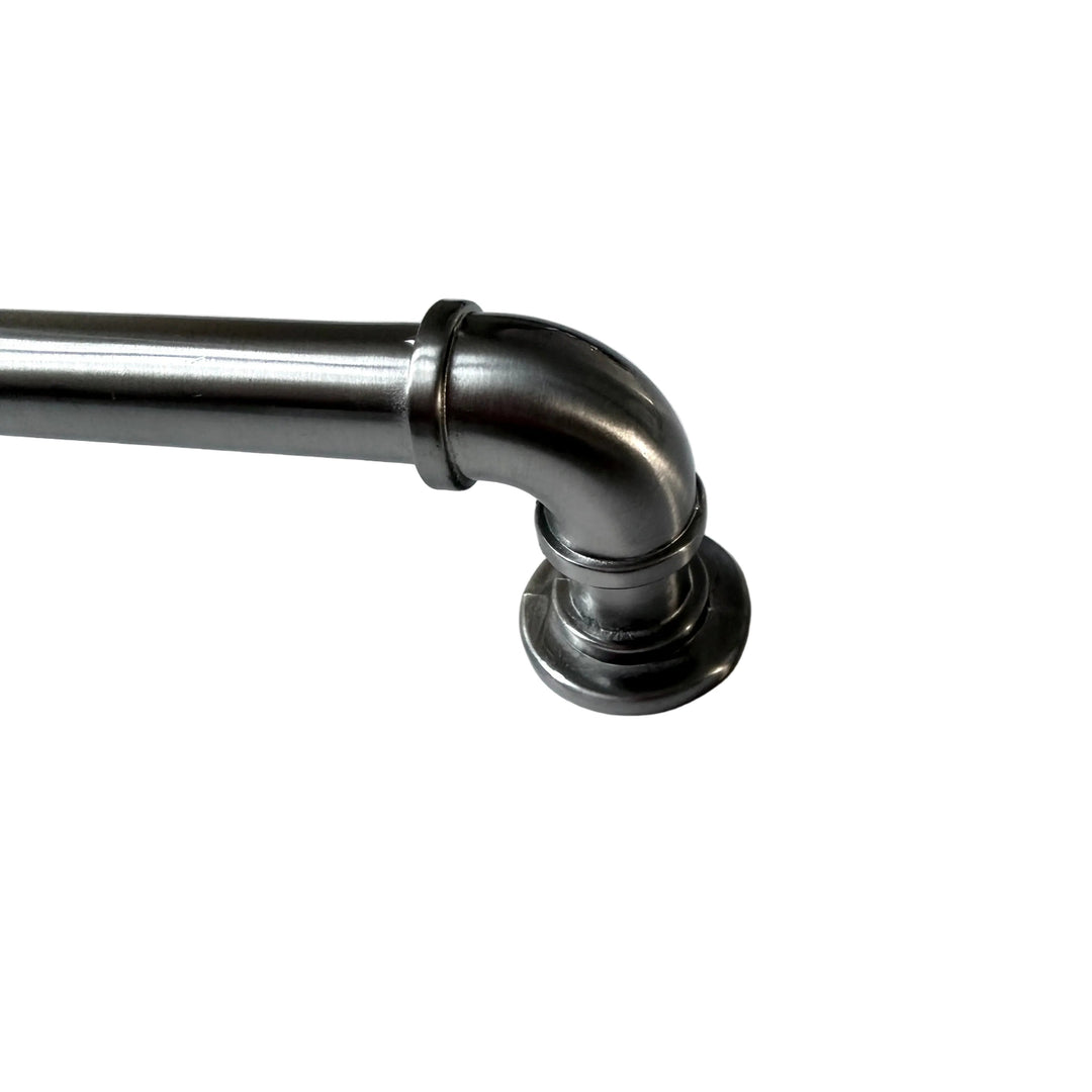 Brushed Nickel "Eklektikos" Pipe  Cabinet Knob & Drawer Pull