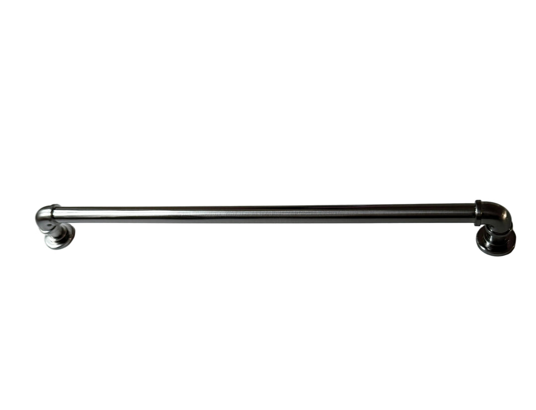 Brushed Nickel "Eklektikos" Pipe  Cabinet Knob & Drawer Pull
