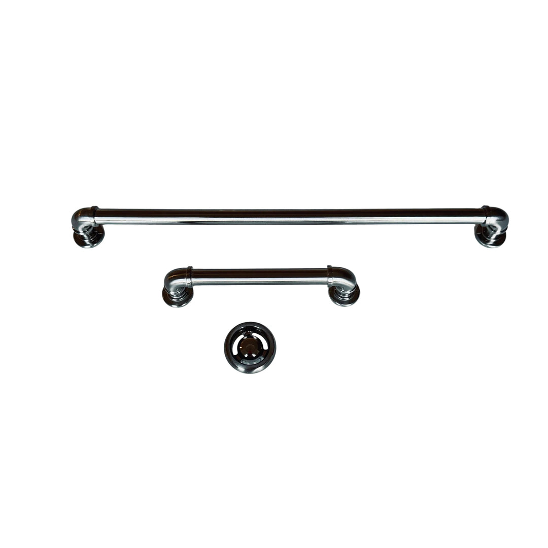 Brushed Nickel "Eklektikos" Pipe  Cabinet Knob & Drawer Pull