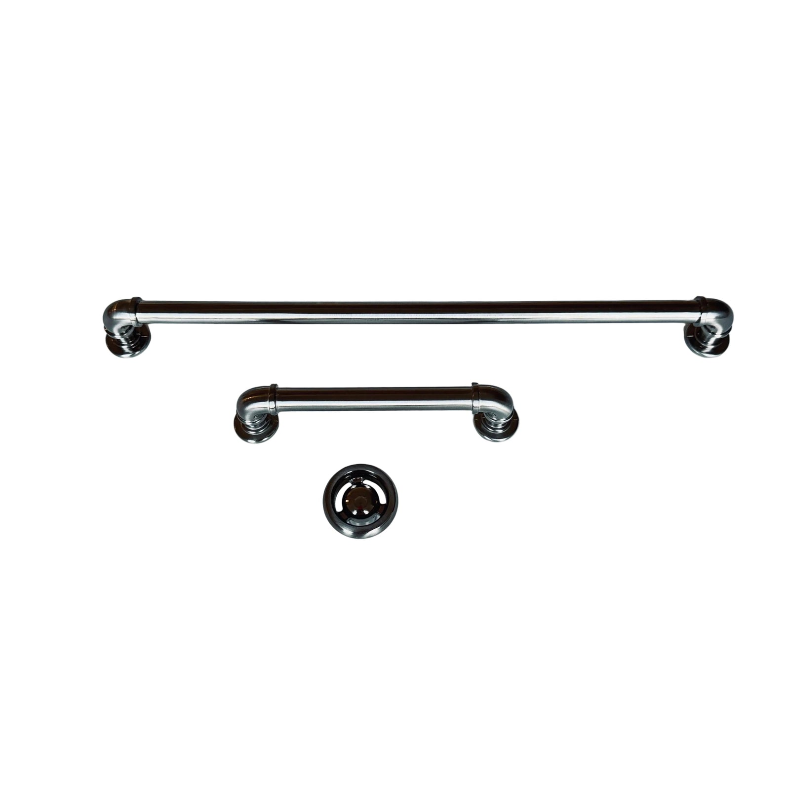 Brushed Nickel "Eklektikos" Pipe  Cabinet Knob & Drawer Pull - Purdy Hardware - Cabinet Knobs and Pulls