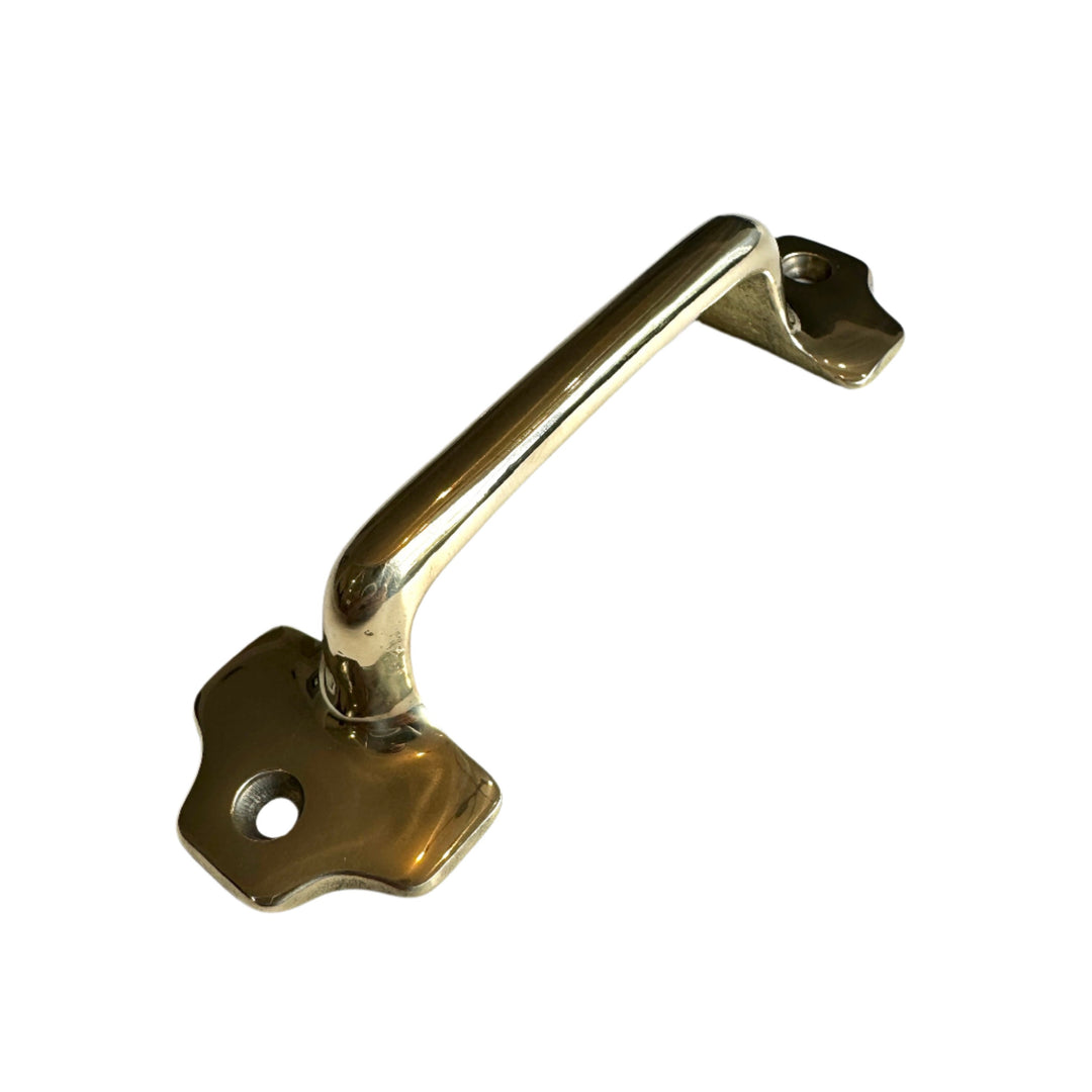 Polished Brass Sash Lift Drawer Pull | Solid Brass Handle Pull ~ 3-3/4"