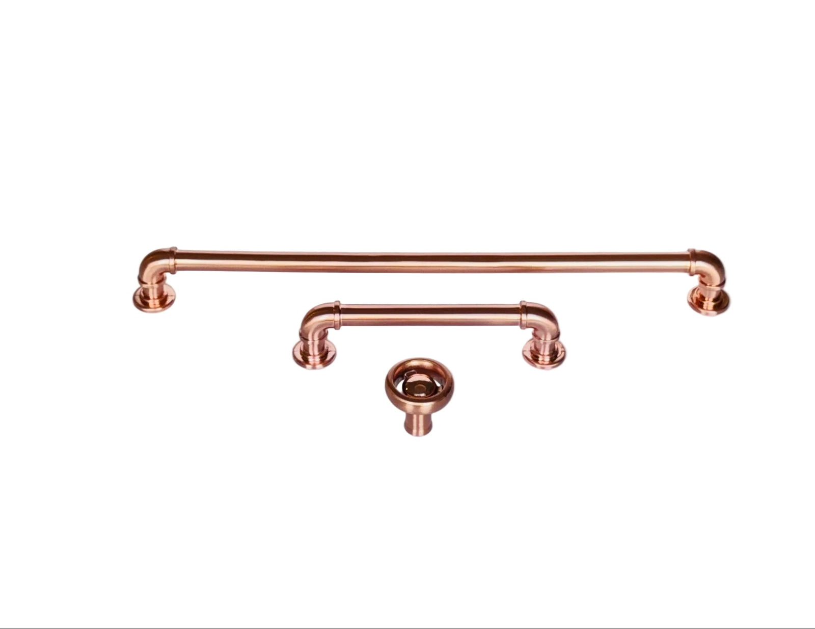 Rose Gold "Eklektikos" Pipe  Cabinet Knob & Drawer Pull - Purdy Hardware - Cabinet Knobs and Pulls