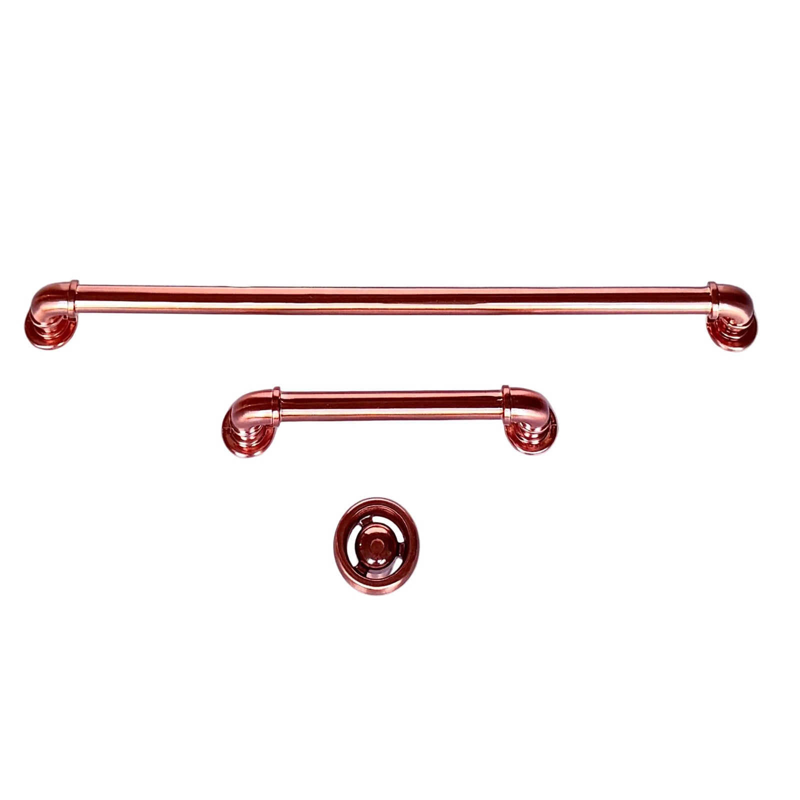 Rose Gold "Eklektikos" Pipe  Cabinet Knob & Drawer Pull - Purdy Hardware - Cabinet Knobs and Pulls