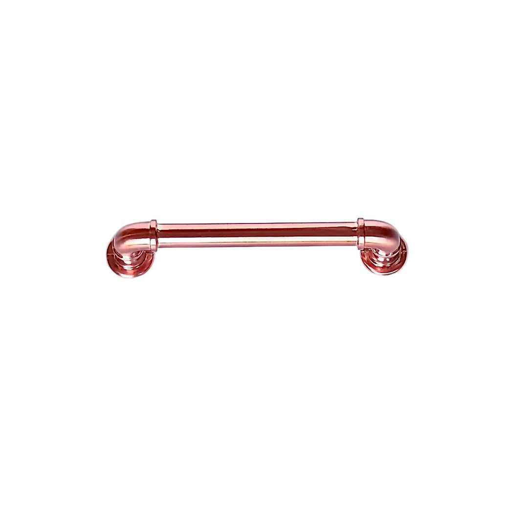 Rose Gold "Eklektikos" Pipe  Cabinet Knob & Drawer Pull