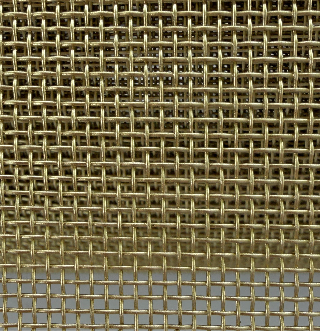 Wire Mesh Screen Satin Brass Finish Creative Grille Mesh