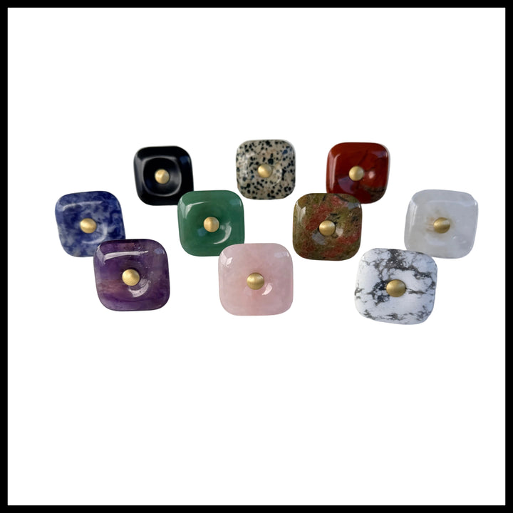Glass Square "Luna" Cabinet Knob