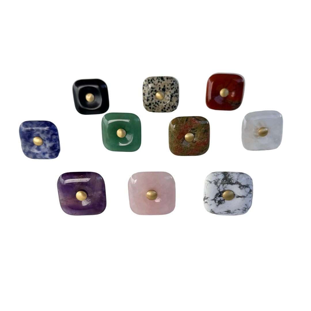 Glass Square "Luna" Cabinet Knob