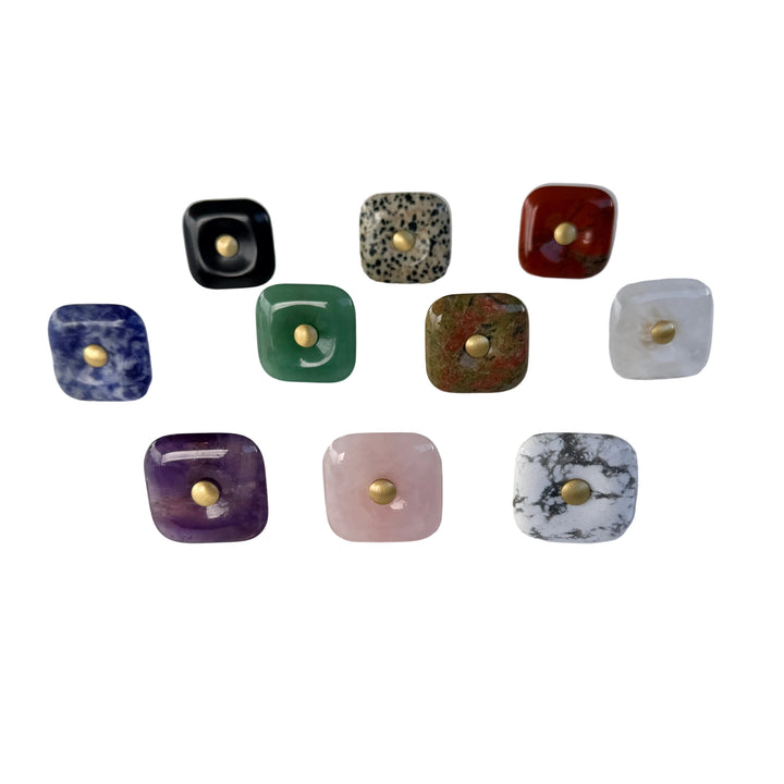 Glass Square "Luna" Cabinet Knob