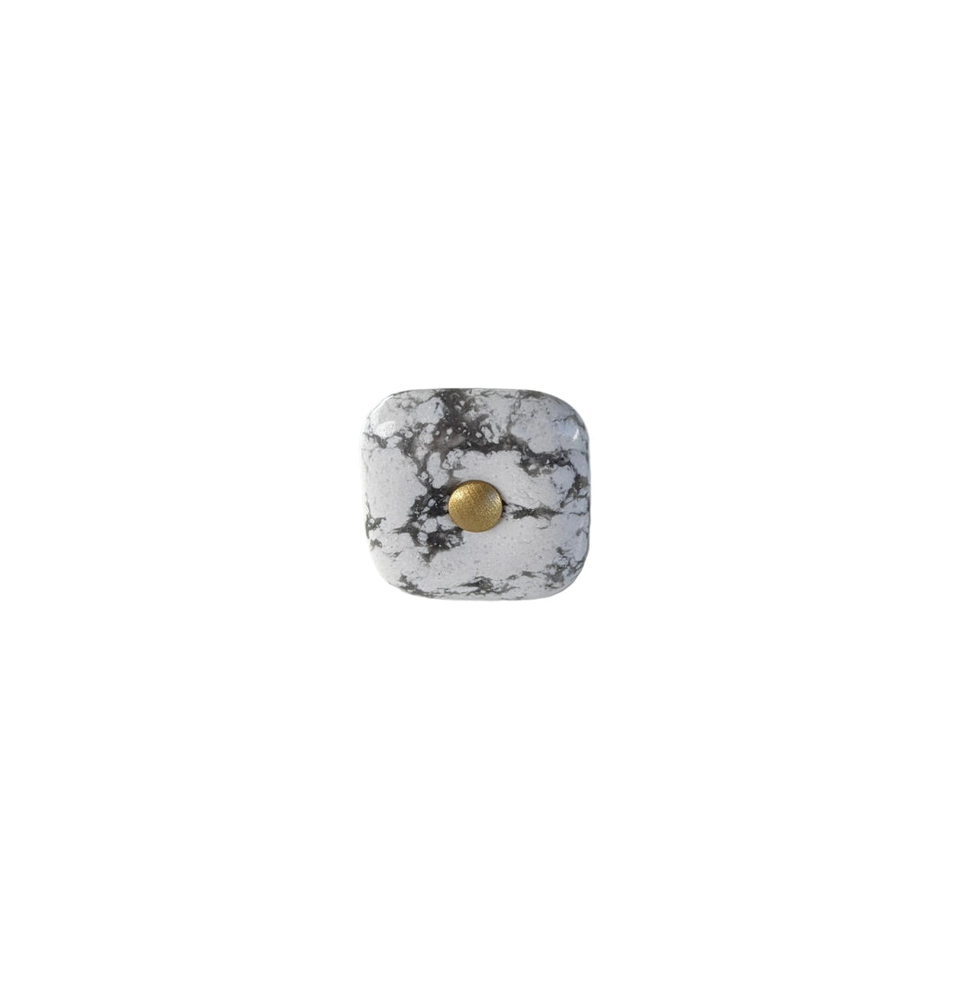 Glass Square "Luna" Cabinet Knob