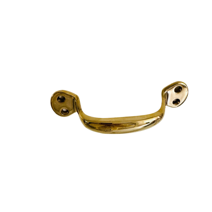 Vintage Polished Brass Handle or grip for drawers, doors and windows.