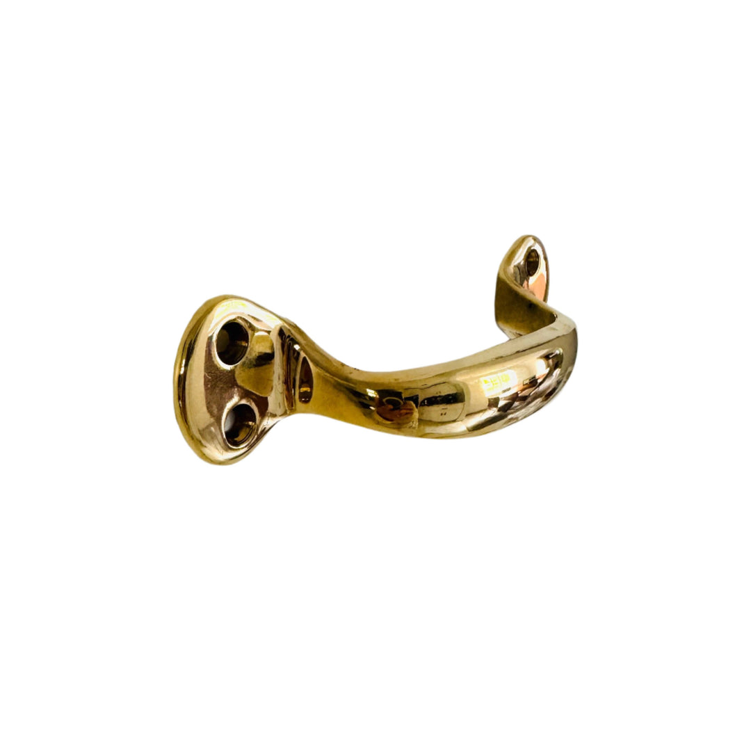 Vintage Polished Brass Handle or grip for drawers, doors and windows.